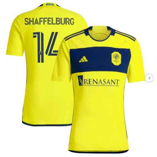 Mens Nashville SC Jacob Shaffelburg adidas Yellow 2024 The 615 Kit Replica Player Jersey